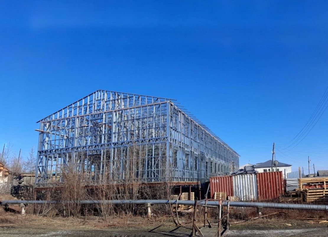 Каркас для многоквартирного дома на Чукотке.