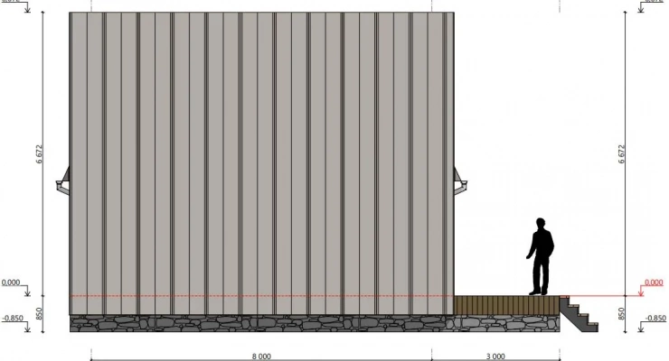 Загородный дом А-фрейм 8,0х11,0-163 м²