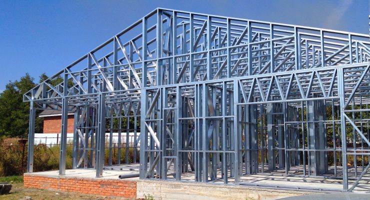 Дом из металлокаркаса в Краснодаре: 100м²