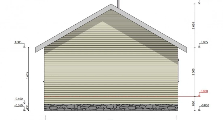 Загородный дом 7,0х8,0-56 м²
