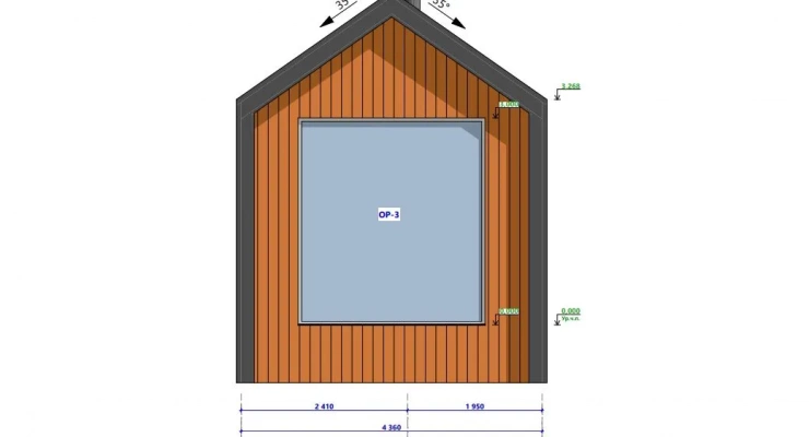 Мини БарнХаус 4,4х8,9-49 м²