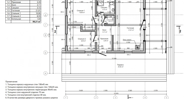 Дом в Стиле БарнХаус 6,6х9,5 112 м²