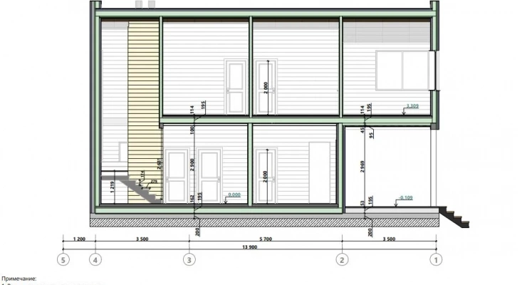 Просторный, двухэтажный дом 12,7х14,5-251 м²