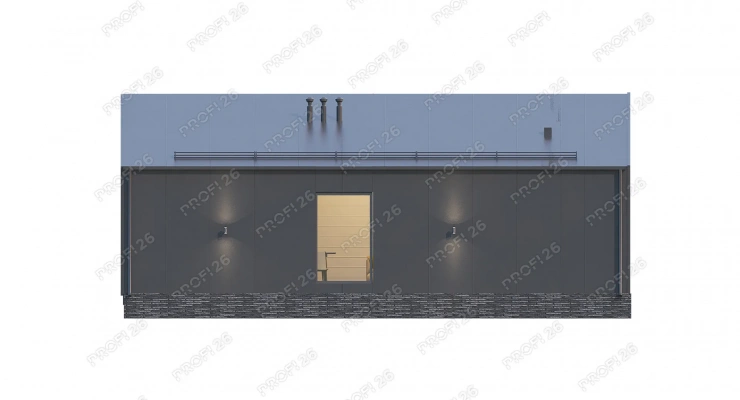 Дом с разноуровневой крышей 9,5x7,2-59м2