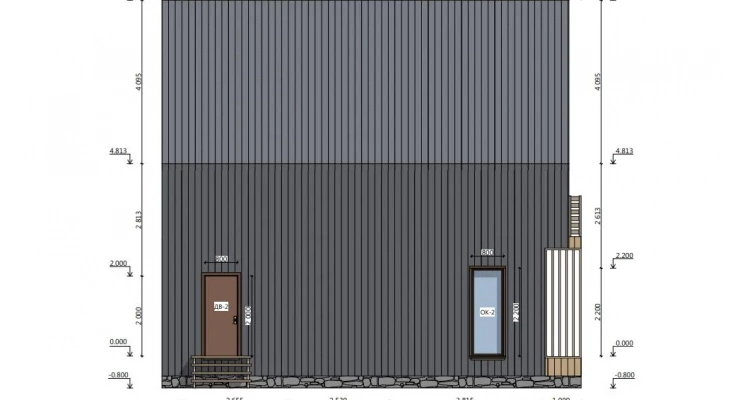 Двухэтажный БарнХаус 8,0х10,0-160 м²