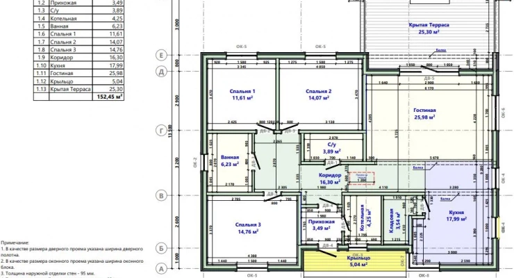 Загородный дом 10,5х14,4-171м²
