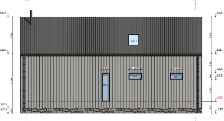 Загородный дом в стиле БарнХаус 13,0 х 15,0-209 м²