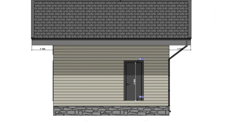 Каркасный дом с панорамным остеклением 6,0х6,0-57 м²