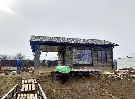 Двухскатная крыша из ЛСТК: 76м²