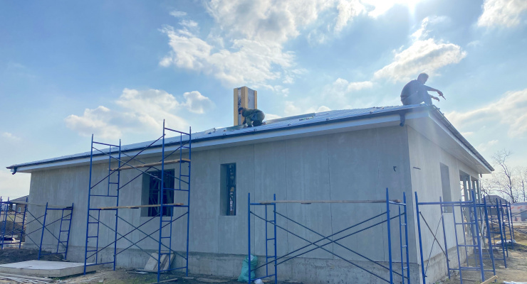 Дом из ЛСТК под пенобетон: 224м²