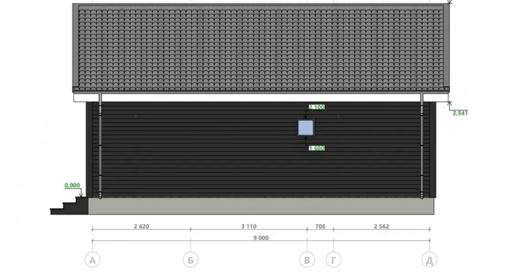 Стильный загородный дом 9,0х12,5-113 м²